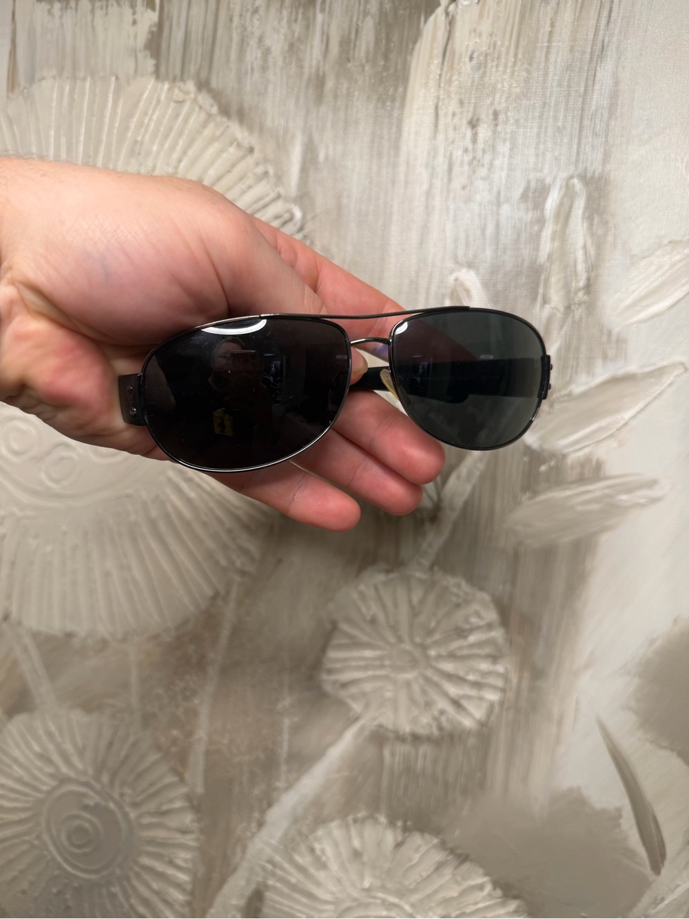 Prada Linea Rossa SP5 52G Black Aviator Sunglasses with Dark Lenses